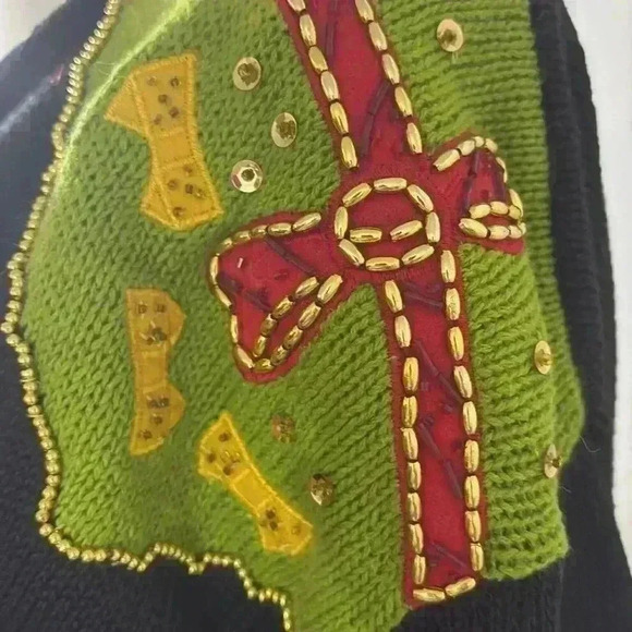 Vintage Ugly Christmas Sweater Embroidered Size L - Picture 8 of 14